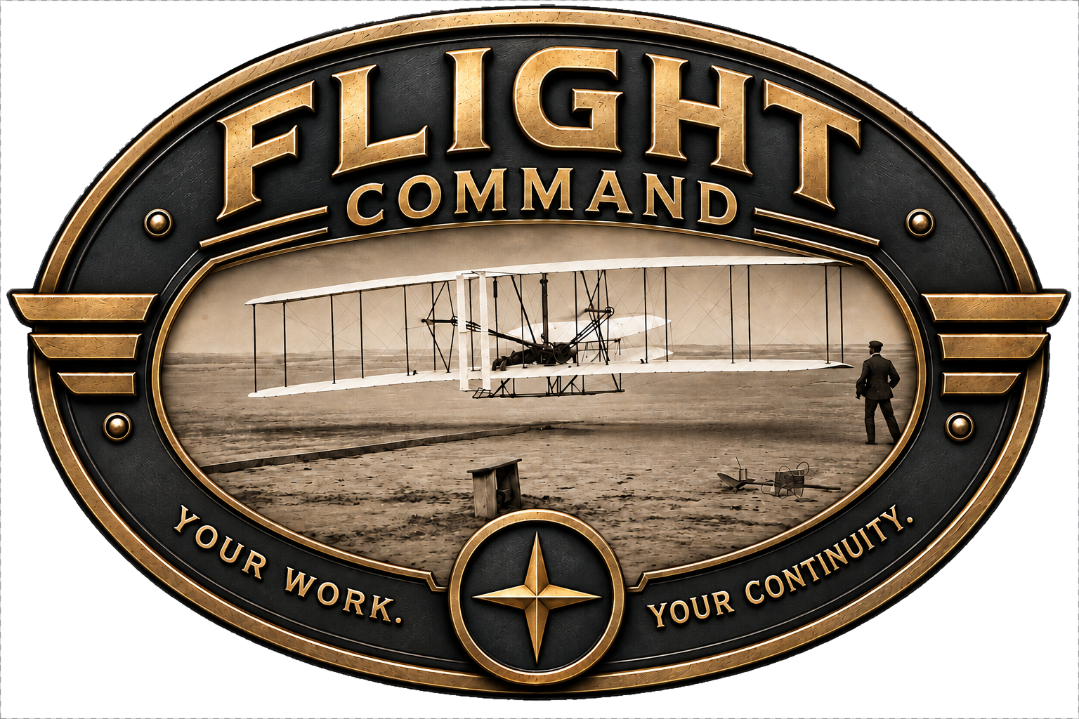 Flight Command emblem featuring the Wright Flyer.